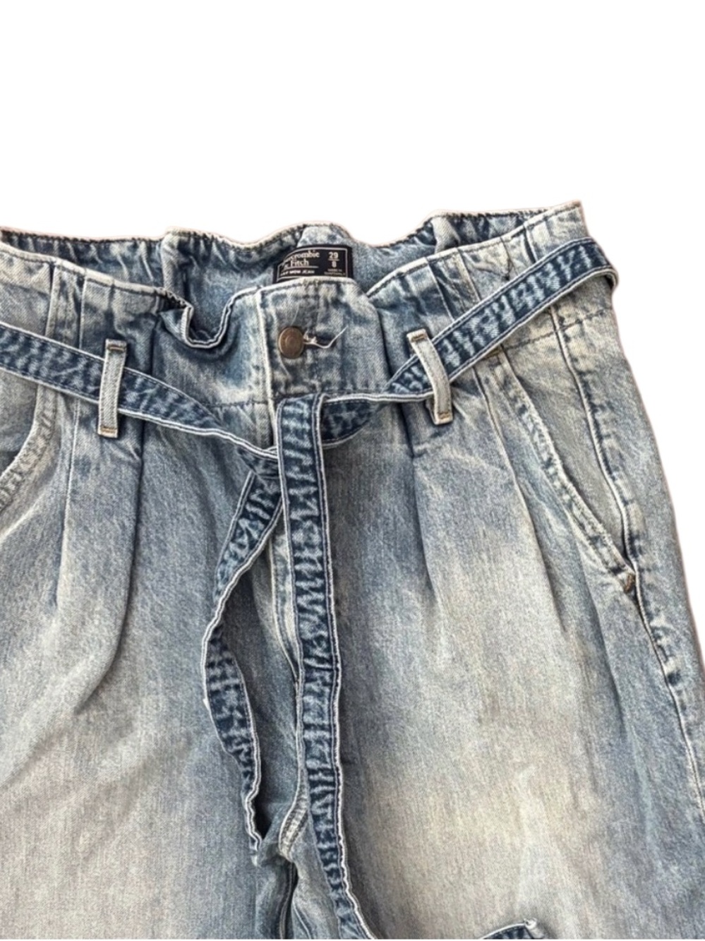 Abercrombie & Fitch Ultra High Rise Paperbag Mom Jeans